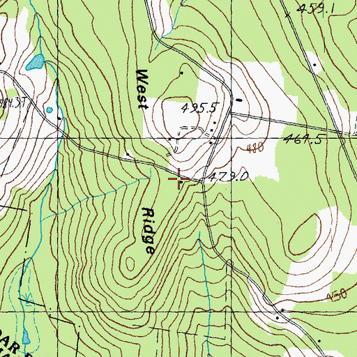 Topographic Map of West Ridge, VT