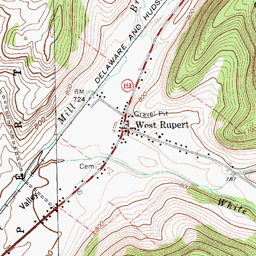 Topographic Map of West Rupert, VT