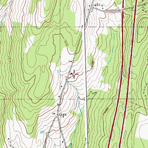 Topographic Map of West Street School, VT