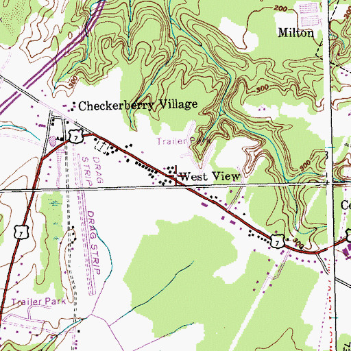 Topographic Map of West View, VT