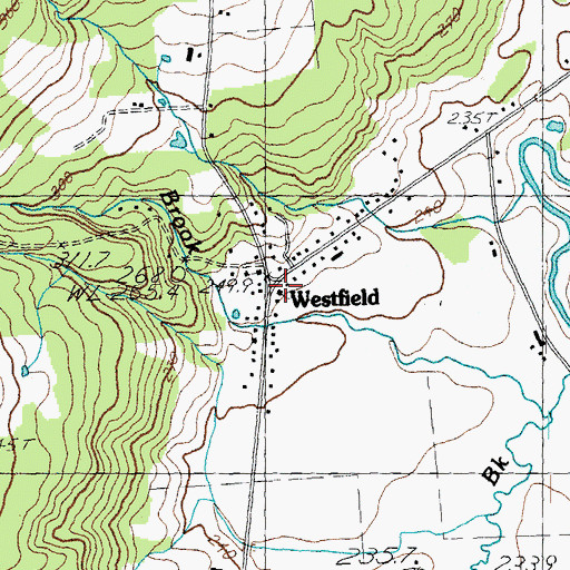 Topographic Map of Westfield, VT