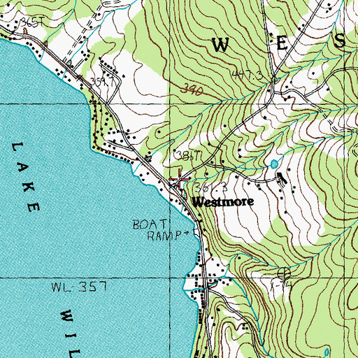 Topographic Map of Westmore, VT