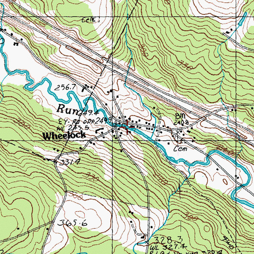 Topographic Map of Wheelock, VT