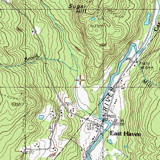 Topographic Map of Whetstone Brook, VT