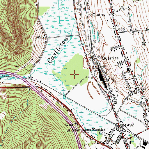 Topographic Map of Whipple Hollow, VT