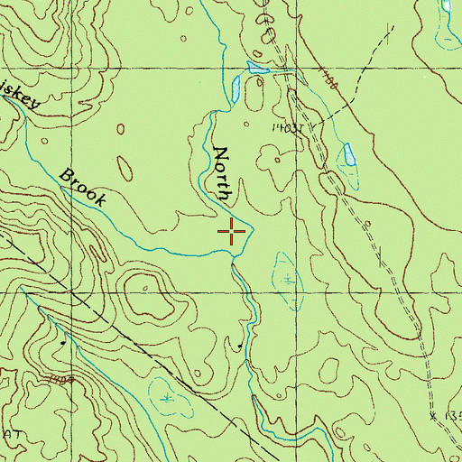 Topographic Map of Whiskey Brook, VT