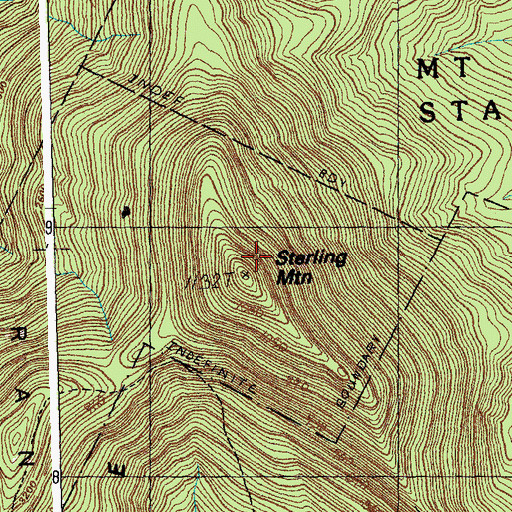 Topographic Map of Sterling Mountain, VT