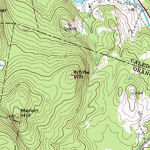 Topographic Map of White Hill, VT