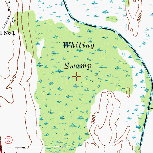 Topographic Map of Whiting Swamp, VT