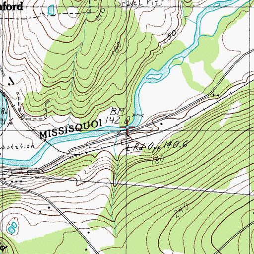 Topographic Map of Whittaker Brook, VT