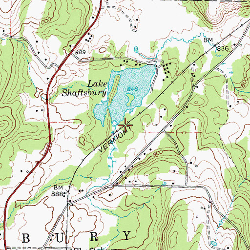 Topographic Map of Wilder Cemetery, VT