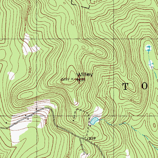 Topographic Map of Willey Hill, VT