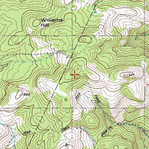 Topographic Map of Williams Hill, VT