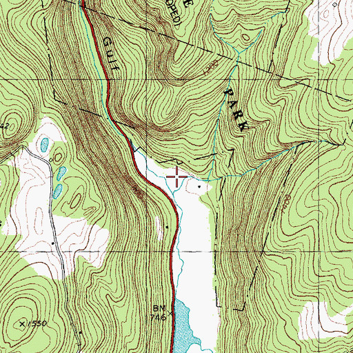 Topographic Map of Williamstown Gulf, VT