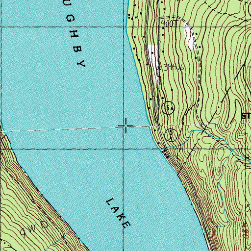 Topographic Map of Lake Willoughby, VT