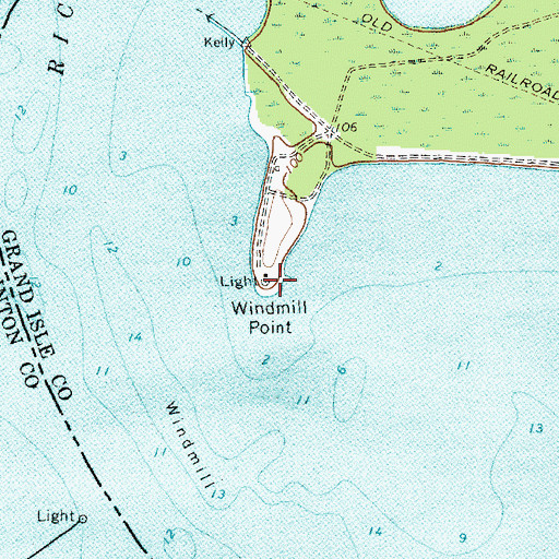 Topographic Map of Windmill Point, VT
