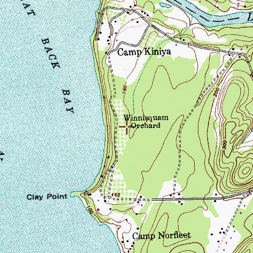 Topographic Map of Winnisquam Orchard, VT