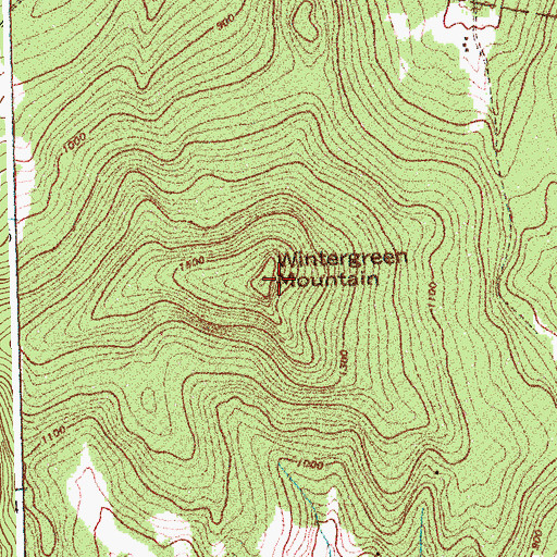 Topographic Map of Wintergreen Mountain, VT