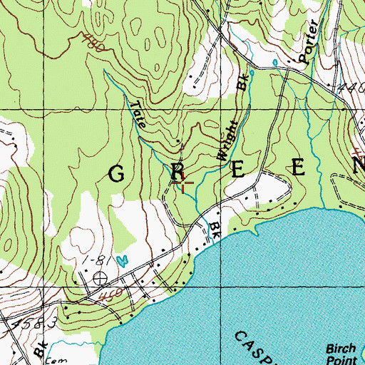 Topographic Map of Wright Brook, VT