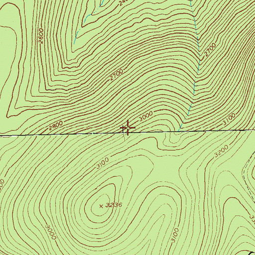 Topographic Map of Glastenbury, VT