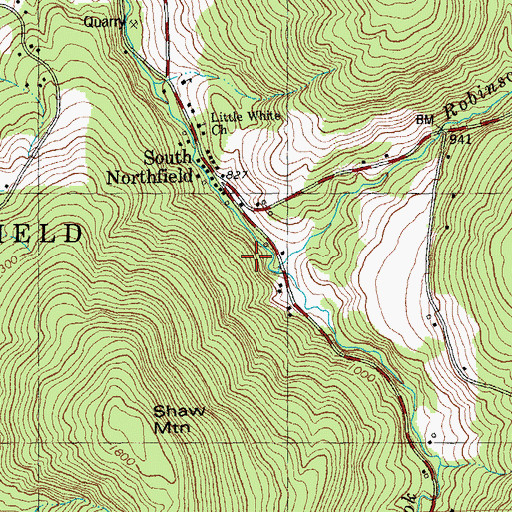 Topographic Map of Robinson Brook, VT
