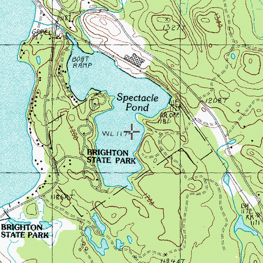 Topographic Map of Brighton State Park, VT