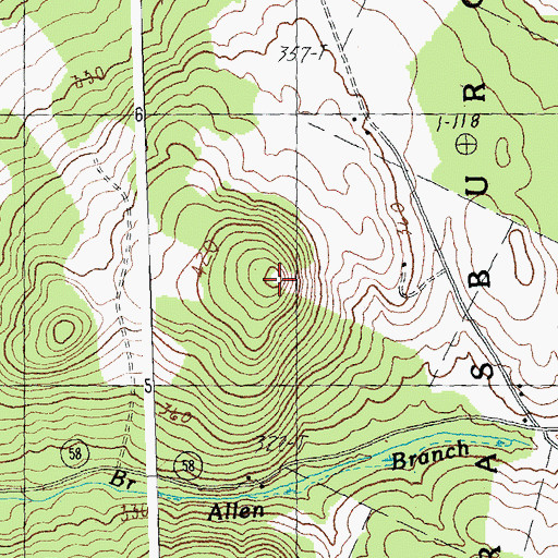 Topographic Map of Butternut Hill, VT