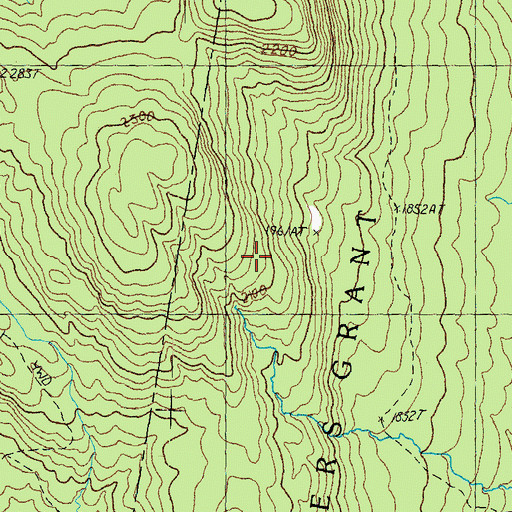 Topographic Map of Warner's Grant, VT
