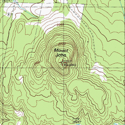 Topographic Map of Mount John, VT