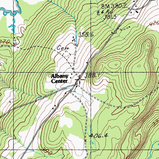 Topographic Map of Albany Center, VT