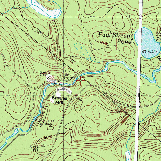 Topographic Map of Browns Mill, VT
