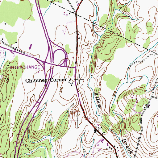 Topographic Map of Chimney Corner, VT