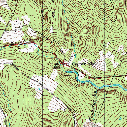 Topographic Map of Copper Flat, VT