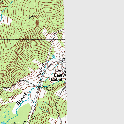 Topographic Map of East Cabot, VT
