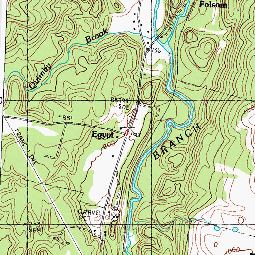 Topographic Map of Egypt, VT