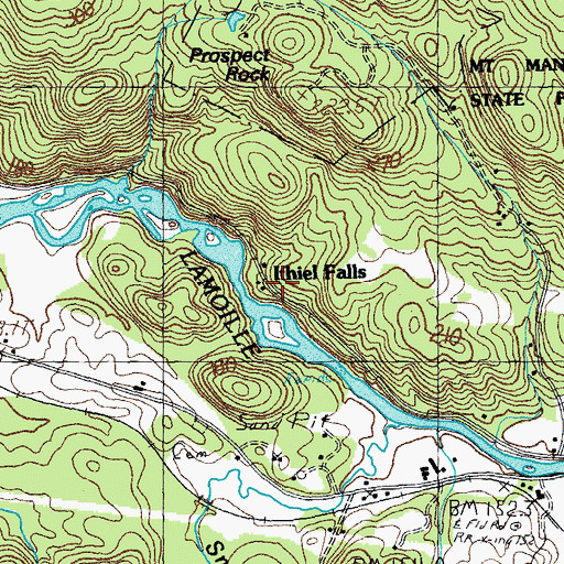 Topographic Map of Ithiel Falls, VT
