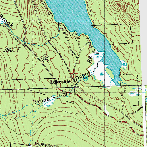 Topographic Map of Lakeside, VT