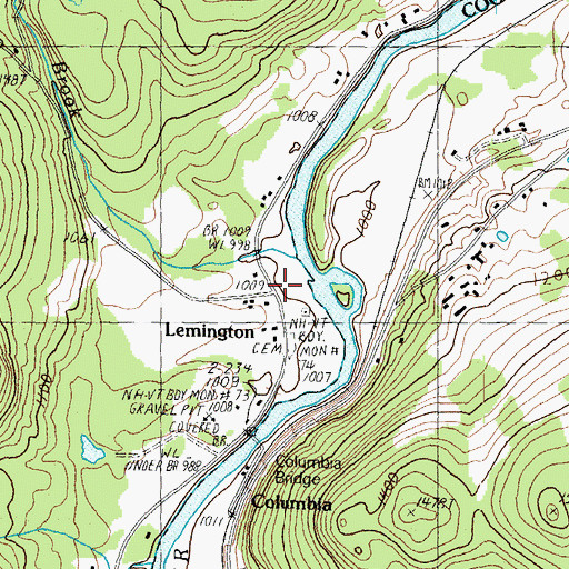 Topographic Map of Lennington, VT