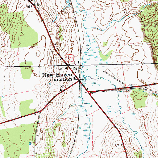 Topographic Map of New Haven Junction, VT