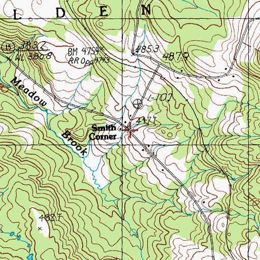Topographic Map of Smith Corner, VT