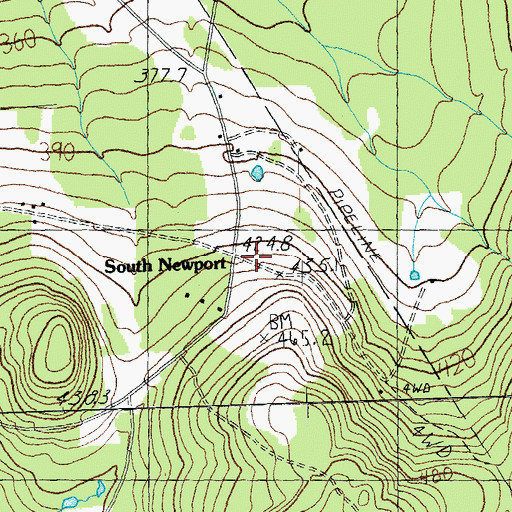 Topographic Map of South Newport, VT
