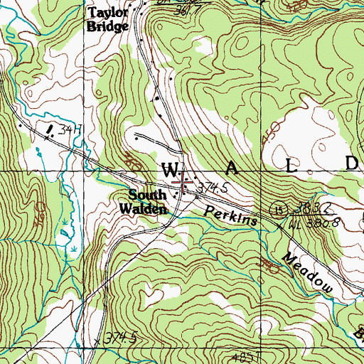 Topographic Map of South Walden, VT