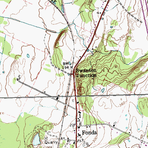 Topographic Map of Swanton Junction, VT