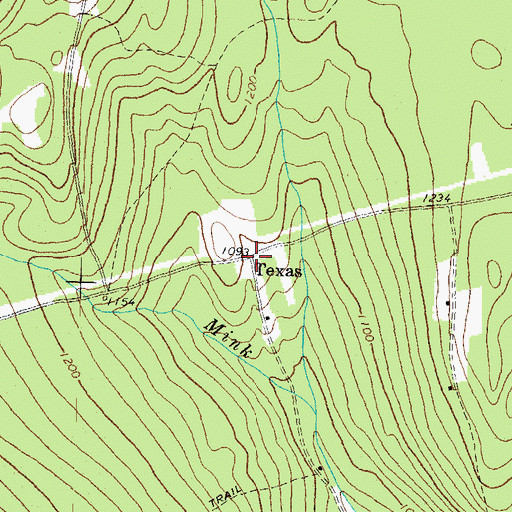 Topographic Map of Texas, VT