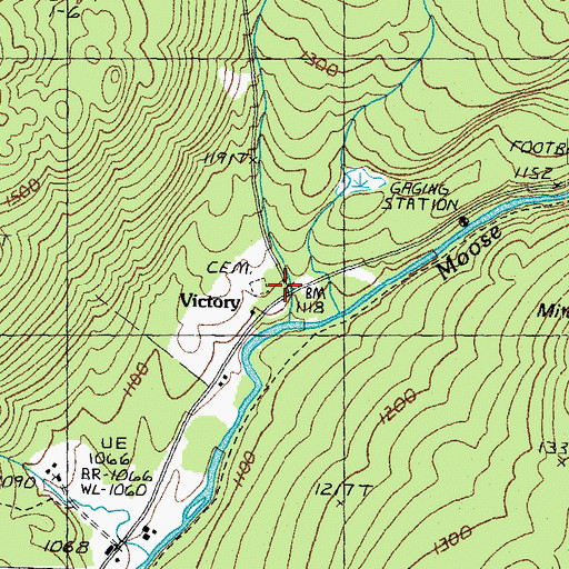 Topographic Map of Victory, VT