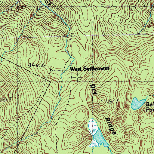 Topographic Map of West Settlement, VT