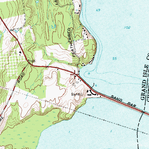 Topographic Map of Apple Island Campground and Marina, VT