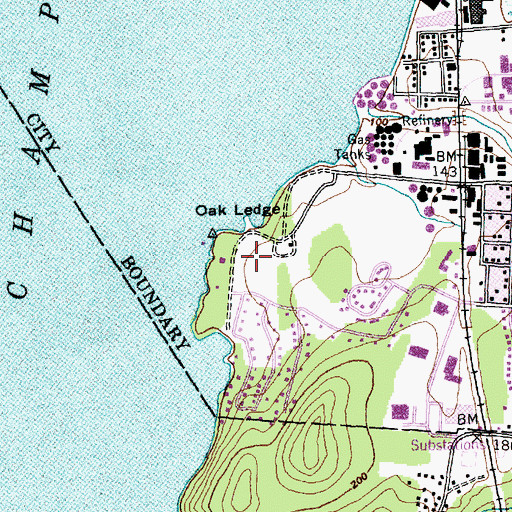 Topographic Map of Oakledge Park, VT