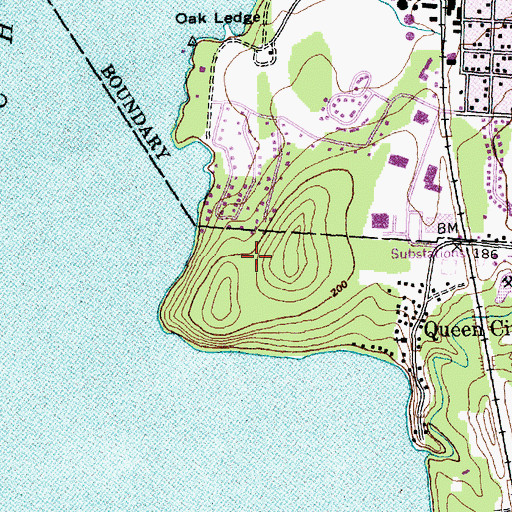 Topographic Map of Redrocks Park, VT