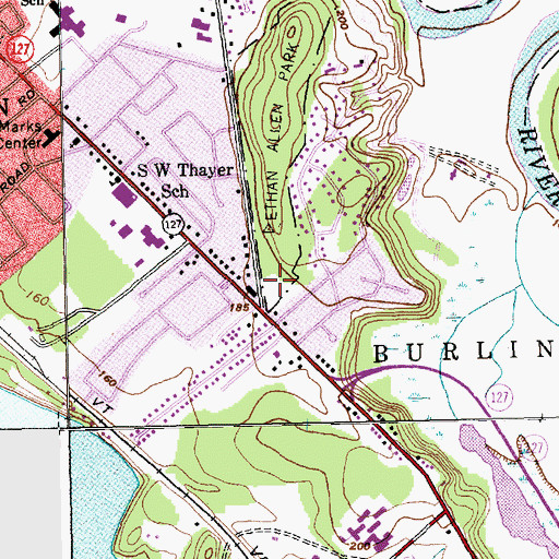 Topographic Map of Ethan Allen Tower, VT